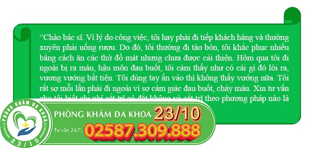 câu hỏi của bệnh nhân